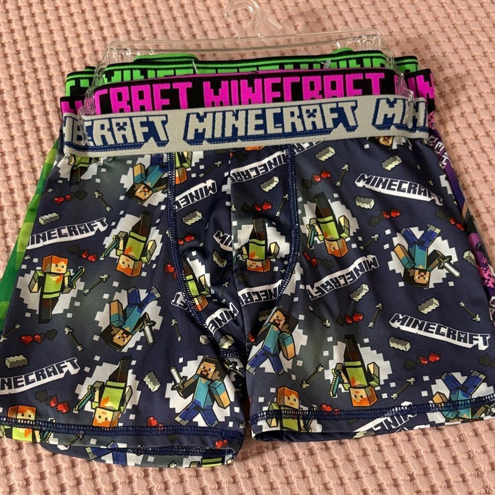 NWT 4 pairs of Minecraft Kids Boxer Briefs Size 10